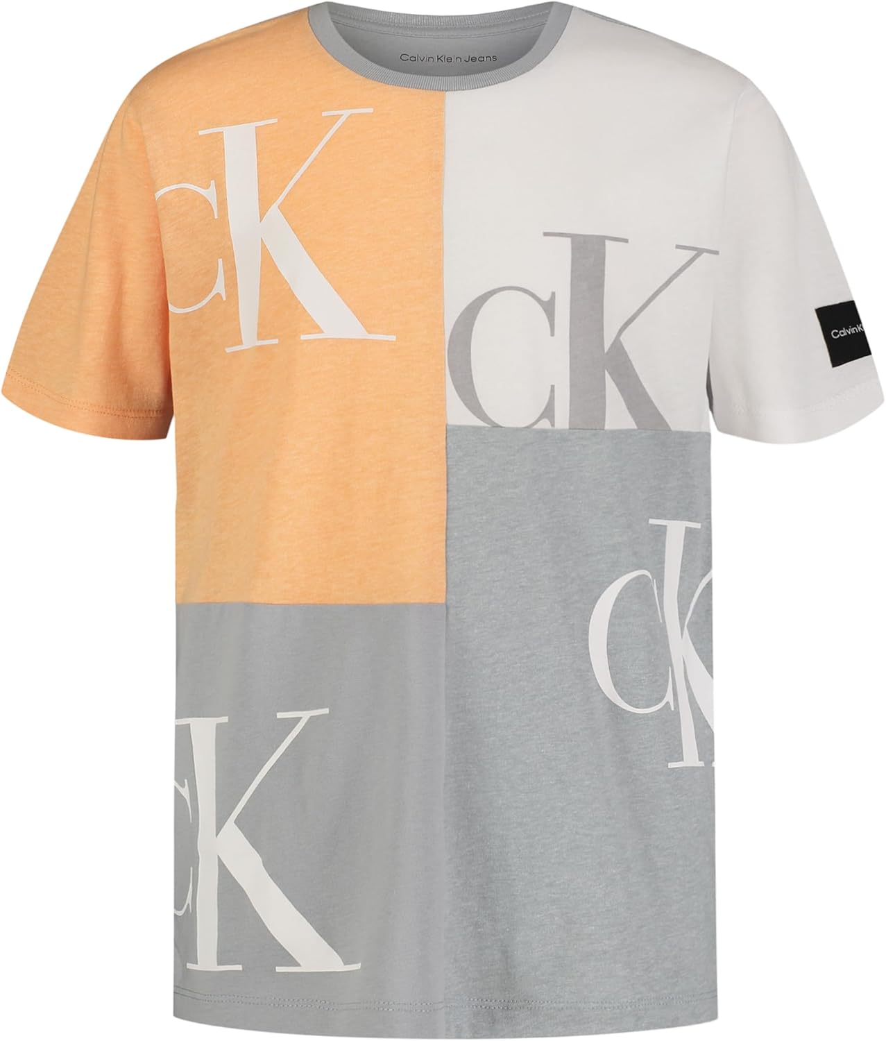 Calvin Klein Boys' Short Sleeve Fashion Graphic Crew Neck T-Shirt, Comfortable, Relaxed Fit